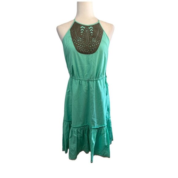Banana Republic Sun Dress Mint Green Halter Top Women 4 - Picture 1 of 14